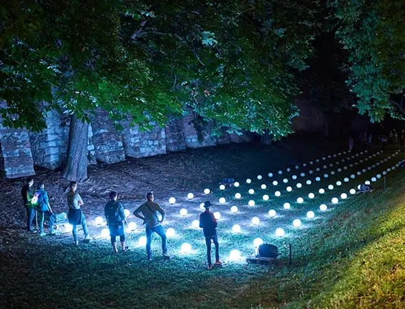 outdoor event lighting installtion